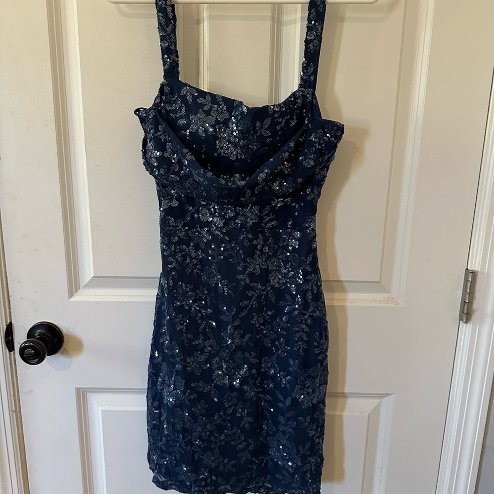 NWT Windsor Midnight Blue Sequin Mini Dress